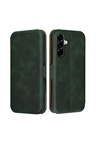 Samsung Θήκη για Galaxy A56 A566, Techsuit, Safe Πορτοφόλι Plus, Πράσινη