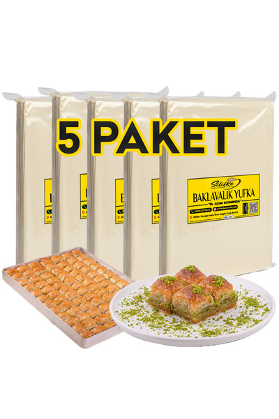 Silifke Yufka Baklava Yufkası - 5 Paket - 5 Tepsilik (±4500gr)