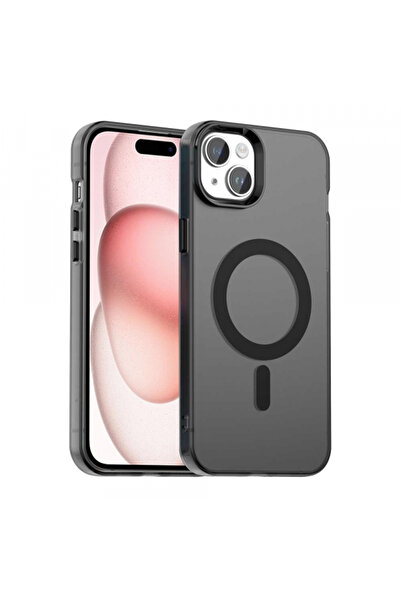 Apple Husa MagSafe pentru iPhone 15, Techsuit, CandyCase, Neagra