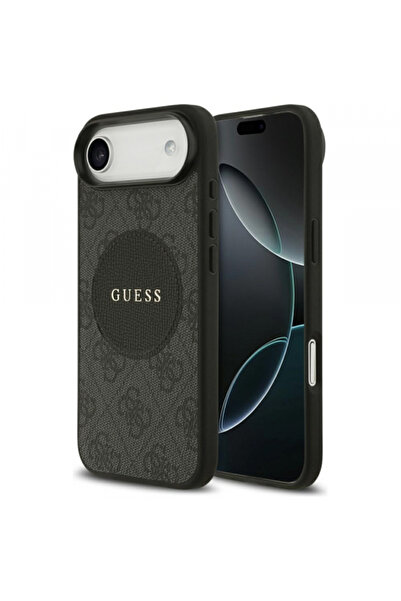 Apple Husa MagSafe pentru iPhone 17 Air, Guess, 4G Circle Classic Logo, Neagra