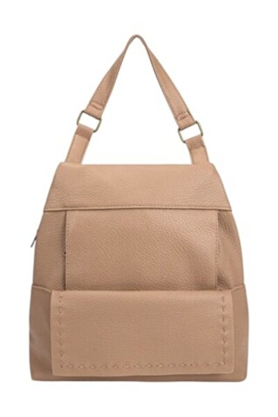 OEM Women's elegant and practical backpack, faux leather R240152 khaki