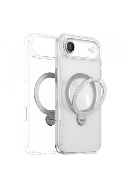 Apple Husa MagSafe pentru iPhone 17 Air, Torras, Ostand Spin, Transparenta