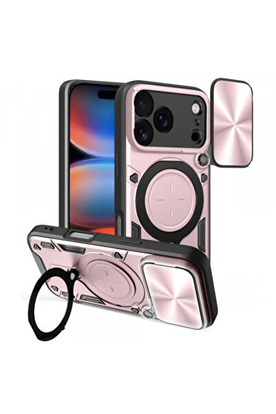 Apple Калъф за iPhone 17 Pro Max, Techsuit, CamGuard Pro, Розово злато
