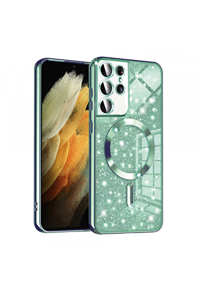Samsung Husa MagSafe pentru Galaxy S21 Ultra 5G G998, Techsuit, Luxury Glitte...