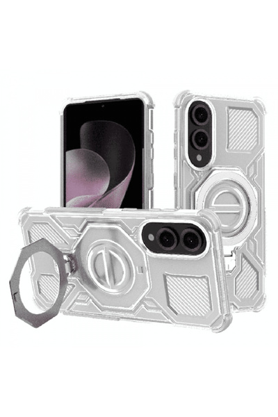 Samsung Case for Galaxy S25 Edge S937, Techsuit, Carbon Shield Pro, White