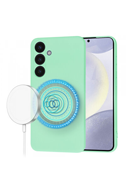Samsung Husa MagSafe pentru Galaxy S24+ S926, Techsuit, SoftFlex, Verde Deschis