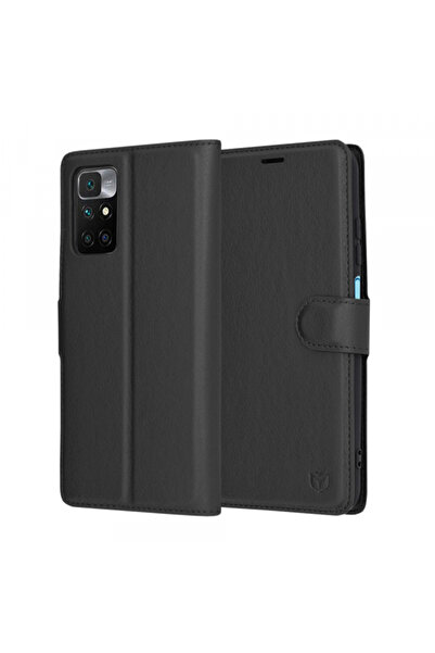 Xiaomi Husa pentru Redmi 10 2022 / 10 (2021), Techsuit, Leather Folio, Neagra