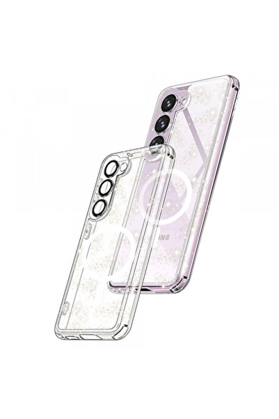 Samsung MagSafe Case for Galaxy S23+ S916, Techsuit, SparkleSkin, Transparent