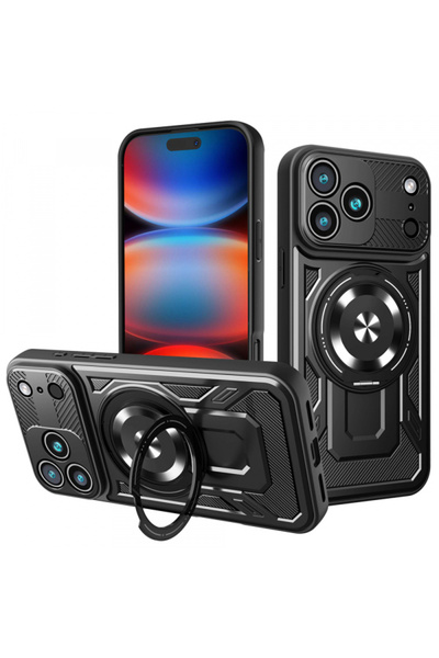 Apple Θήκη για iPhone 17 Pro Max, Techsuit, RuggedCam, Μαύρη