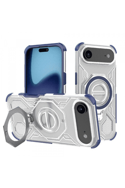 Apple Калъф за iPhone 17 Air, Techsuit, Carbon Shield Pro, син