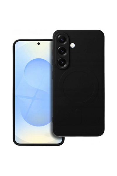 Samsung Husa MagSafe pentru Galaxy S25 FE, OEM, Silicone, Neagra