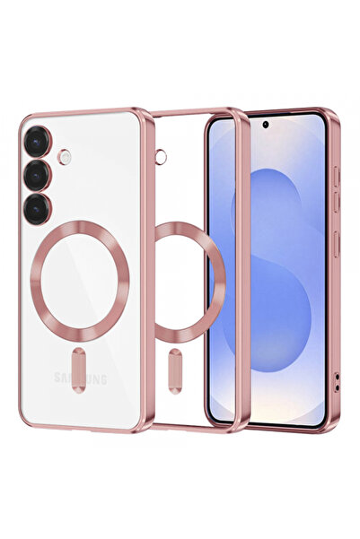 Samsung Θήκη MagSafe για Galaxy S25 S931, Techsuit, Πολυτελές Κρύσταλλο, Ροζ