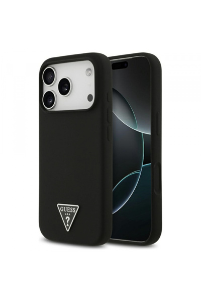 Apple Husa MagSafe pentru iPhone 17 Pro Max, Guess, Triangle Logo, Neagra