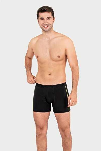 OBJE Men's Black Lycra Cotton Boxer
