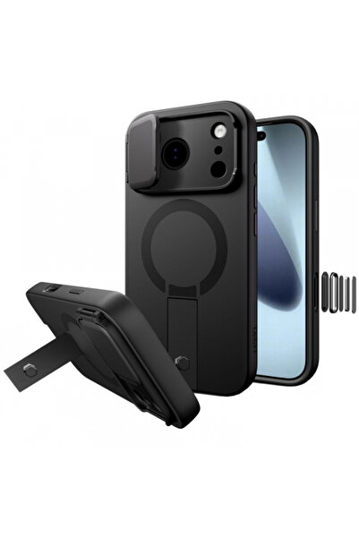 Apple Husa MagSafe pentru iPhone 17 Pro Max, Tech-Protect, Kevlar Aura, Neagra