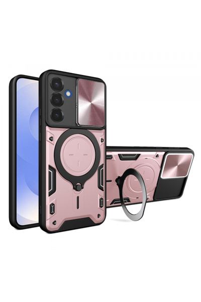 Samsung Husa pentru Galaxy S25 S931, Techsuit, CamGuard Pro, Roz Aurie