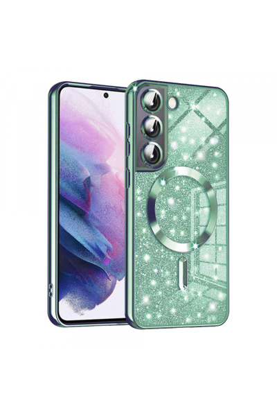 Samsung MagSafe Case for Galaxy S21 FE 5G G990, Techsuit, Luxury Glitter, Lig...