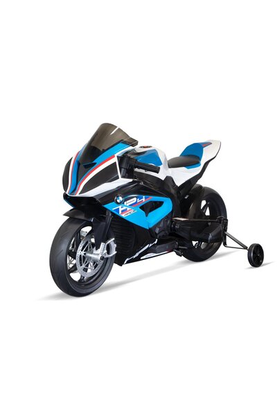 Kinderauto Motocicletă electrică premium BMW HP4 pentru copii, albastră