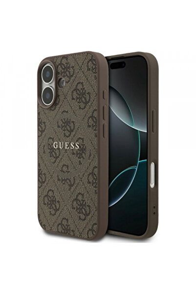 Apple Husa MagSafe pentru iPhone 17, Guess, 4G Ring Classic Logo, Maro