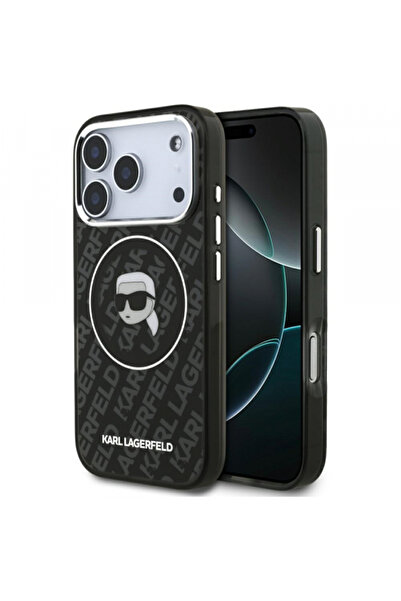 Apple Husa MagSafe pentru iPhone 17 Pro, Karl Lagerfeld, IML Karl`s Head, Neagra