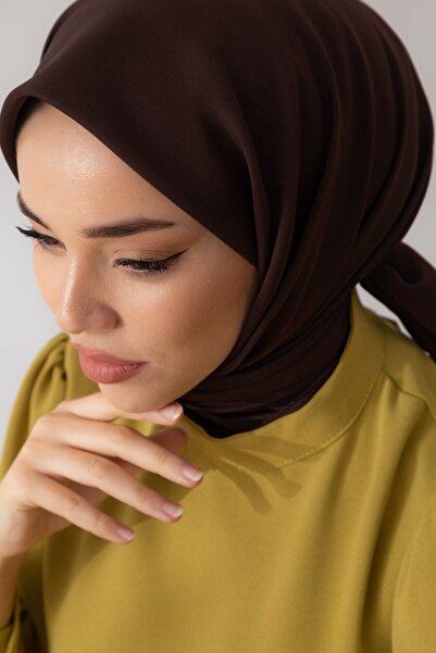 Silk Home Aci Brown Plain Twill Polyester Scarf