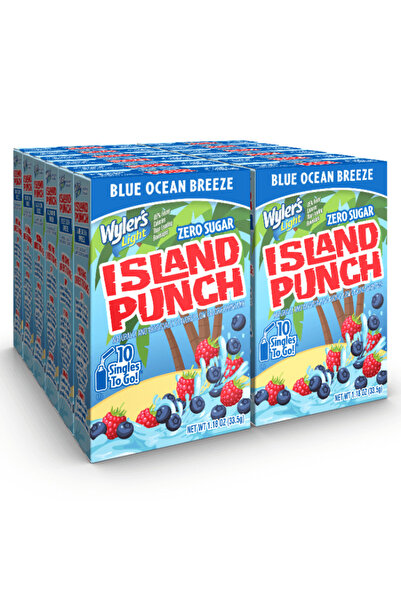 Wylers Light عصير وايلر خالي من السكر نكهة المحيط الازرق - عبوة من 12 قطعة