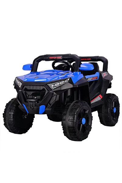 Kinderauto Mașină electrică 4x4 pentru copii cu scaun tapițat - Albastră