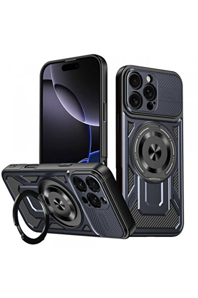 Apple Husa pentru iPhone 16 Pro, Techsuit, RuggedCam, Albastra