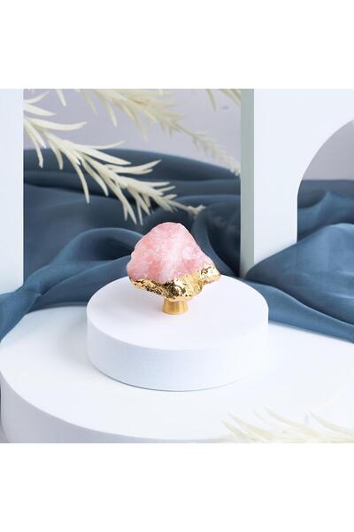 Onuvio Knob type handle, made of crystal, hand-made with gold inserts, Model M02