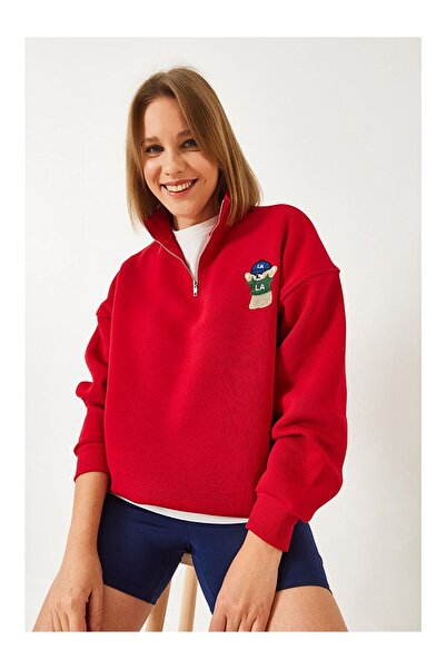 YAASE Fermur Detailed Teddy Bear Sweatshirt