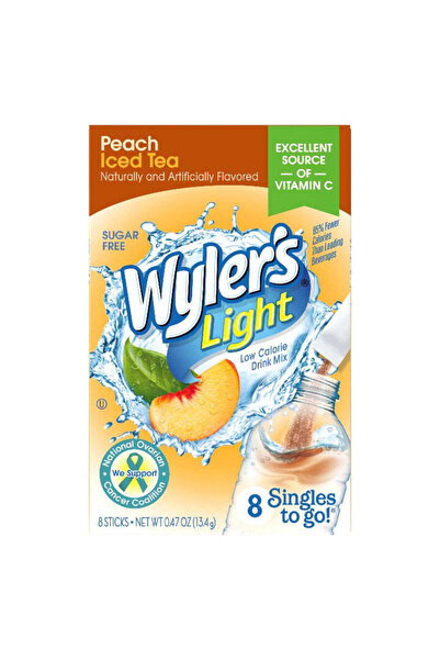 Wylers Light عصير وايلر خالي من السكر نكهة الشاي مع الخوخ