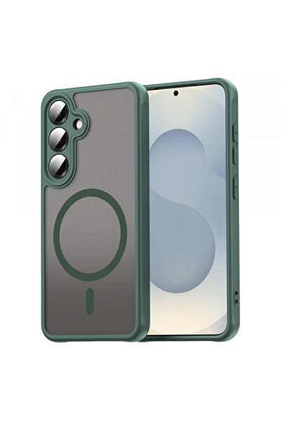 Samsung MagSafe Case for Galaxy S25 FE, Techsuit, HaloFrost II, Green