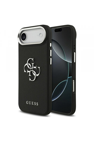 Apple Husa pentru iPhone 17 Air, Guess, 4G Grained Big and Classic Logo, Neag...