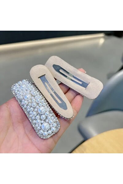 Accessories Hei Korean Pearl Chic Elegant Women Hair Accessory Rectangle Barrette 1Pcs