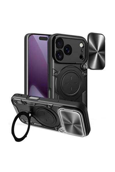 Apple Калъф за iPhone 17 Pro, Techsuit, CamGuard Pro, Черен