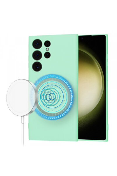 Samsung Husa MagSafe pentru Galaxy S23 Ultra S918, Techsuit, SoftFlex, Verde ...