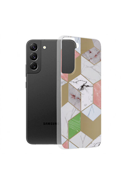 Samsung Husa pentru Galaxy S22+ 5G S906, Techsuit, Marble, Mov
