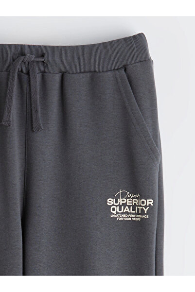 LC Waikiki Lcw Kids Anthracite Boys' Jogger Sweatpants with Elastic Waistband