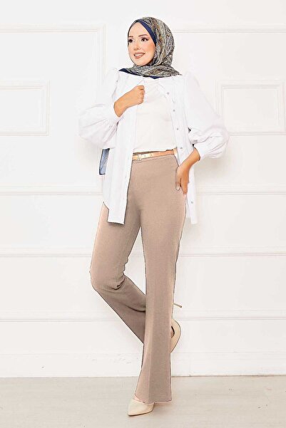 EBRUTESETTÜR Elastic Waist Flared Trousers
