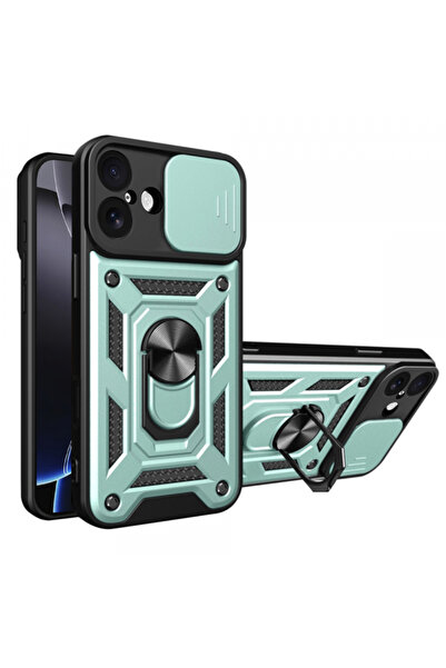 Apple Калъф за iPhone 17, Techsuit, CamShield, Зелен