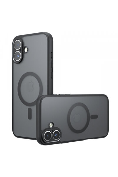 Apple Husa MagSafe pentru iPhone 16, Techsuit, PureFrost, Neagra