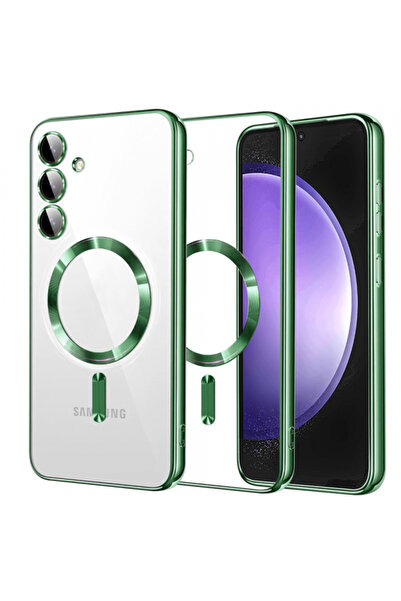 Samsung Husa MagSafe pentru Galaxy S23 FE S711, Techsuit, Luxury Crystal, Verde Deschis