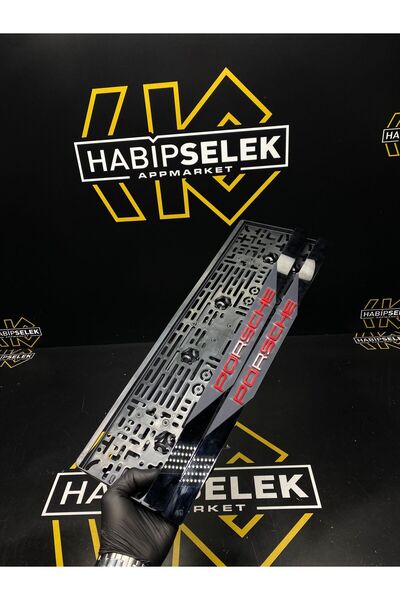 Habipselek AppMarket Porsche Uyumlu Premium Plakalık ( Otomobil ) Ortası Mat