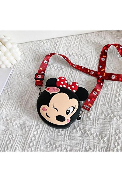 synshop Minnie Mouse Mickey Omuz Askılı Çocuk Silikon Kız Çanta Cüzdan Ayarla...