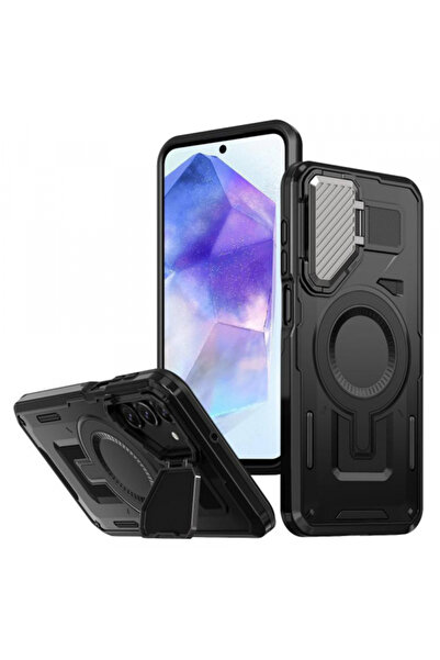 Samsung Husa MagSafe pentru Galaxy A55 5G A556, Techsuit, CamVault, Neagra