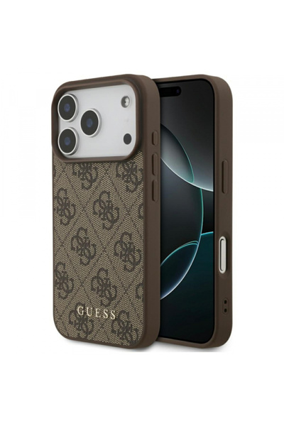Apple Θήκη για iPhone 17 Pro, Guess, 4G Classic, Καφέ