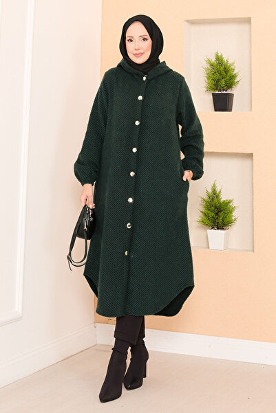 EBRUTESETTÜR Hooded Detailed Herringbone Hijab Cap