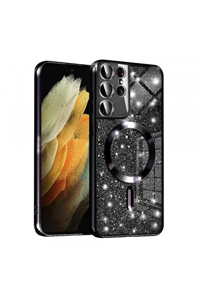 Samsung Husa MagSafe pentru Galaxy S21 Ultra 5G G998, Techsuit, Luxury Glitte...