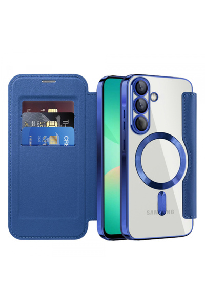 Samsung Husa MagSafe pentru Galaxy A26 A266, Techsuit, SmartMag Book, Albastra