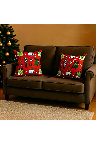 IKEA Cozy Room - Vinterfint Throw Pillow Cover, Red (Christmas Themed), 50X50 cm